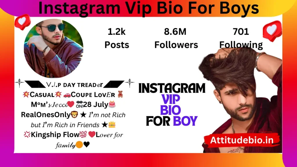 Instagram Vip Bio for Boy