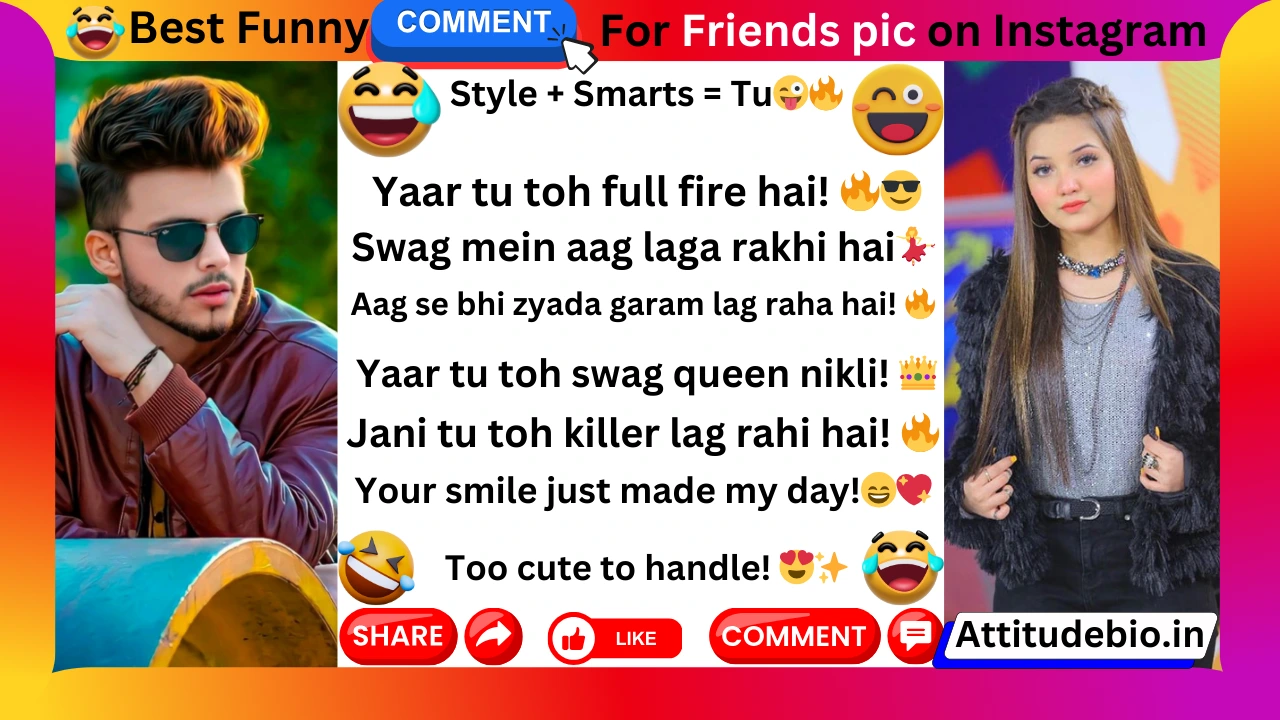 Funny Comments For Friends pic on Instagram