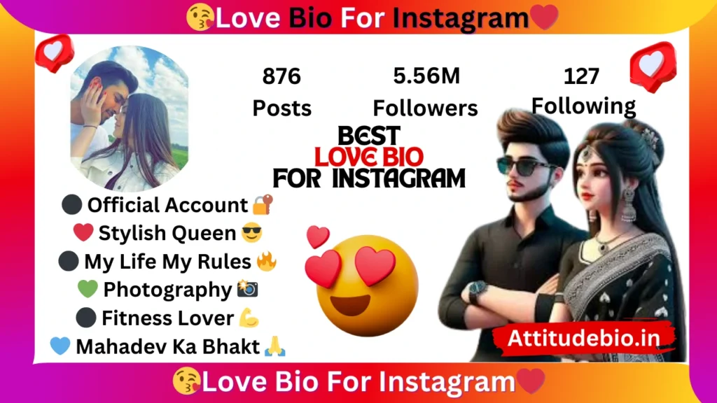 Short Love Bio for Instagram